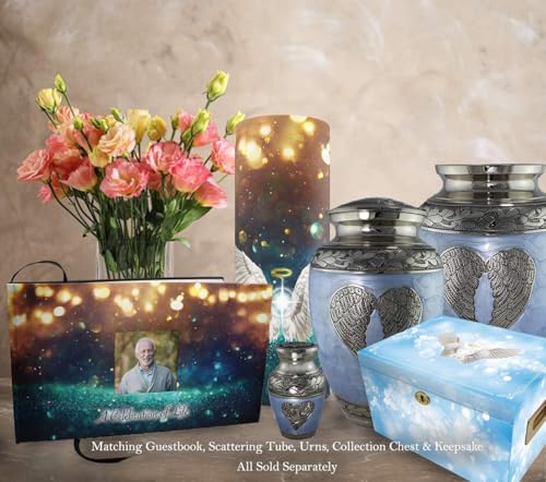 Image of Angel Blue Cremation Urns for Human Ashes Adult Male Urns for Ashes