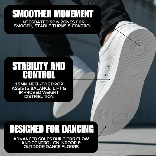 Image of Unisex Dance Sneakers Spin Sole Comfortable Men's and Women's Dance Shoes for Latin Dancing Bachata Salsa Line Dancing Swing Shuffling Hip Hop