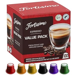 FORTISIMO Espresso Pods Variety Pack – 100 Count Espresso Capsules – Compatible with Nespresso Original Line Machines – Authentic and Refined Taste Freshly Packaged in Italy