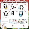 PAIVSUN 24Pcs Christmas Craft Kits, DIY Penguin Stickers Cutouts Ornaments Kit, Make Your Own Christmas Craft for Xmas Tree Decorations Winter Party Handcraft Supplies #1