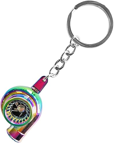 Miniatura 1 de Augeny Llavero turbo para automóvil, creativo y encantador llavero de turbocompresor pulido, mini llavero turbo automático, decoración de piezas de