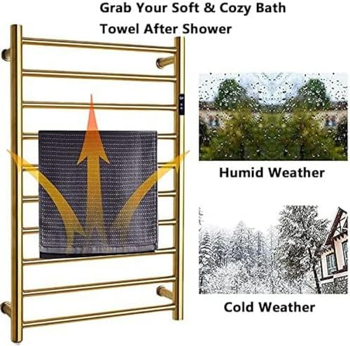 Chauffage de serviette réglable 45-70°C à télécommande pour salle de bain - 6