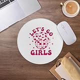 Pink Disco Ball Cowgirl Hat Mouse Pad,Coquette Preppy Trendy Western Mousepad for Desk Home Office Dorm Computers Laptop Accessories,7.9×7.9 Inch