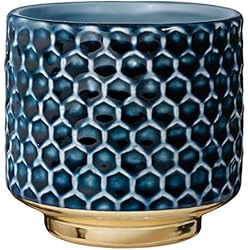 Flores Para Maceteros Pequeños Bloomingville Maceta Home - Macetero decorativo redondo para flores e plantas para interiores S (10 cm ø), color-gasolina, Cerámica