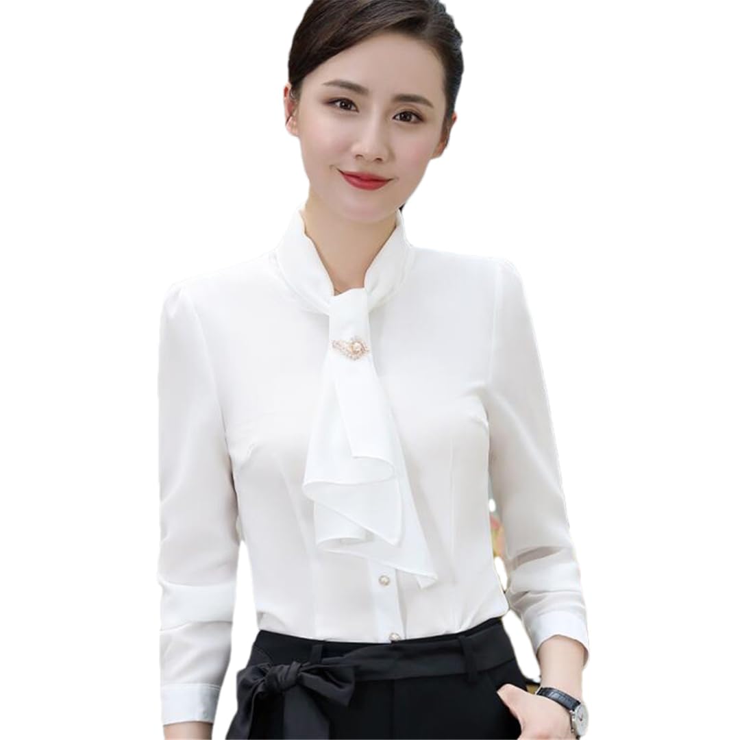 Disimlarl Camisas formales elegantes de oficina para mujer, blusas de manga larga, ropa de trabajo