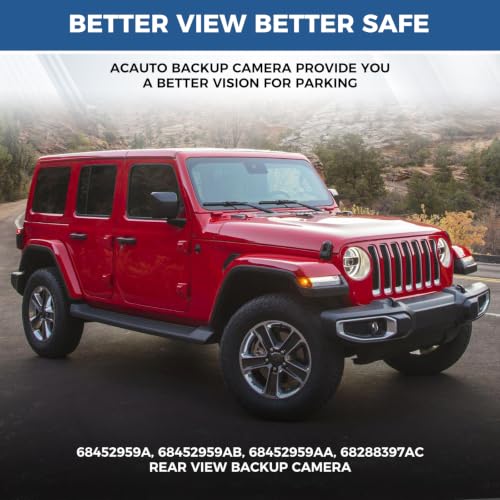 Image of 68452959AC Rear View Backup Reverse Camera Fit for Jeep Wrangler 2018-2022 | Parking Back Up Assist Camera Replace# 68452959AA, 68452959AB, 68288397AC, CH1960138, 682883AA