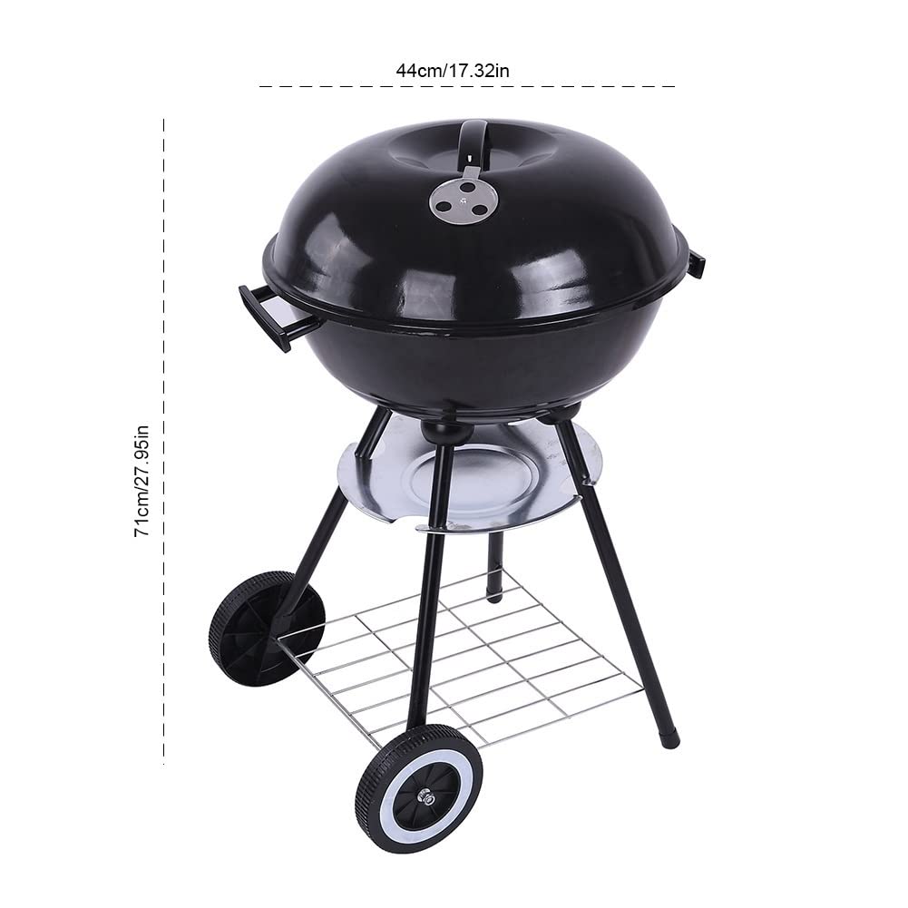 grill Grill grill Domowy grill węglowy Zewnętrzny przenośny mini stojak na grilla Mały okrągły grill z pokrywką Grill grill zewnętrzny (kolor: 2)
