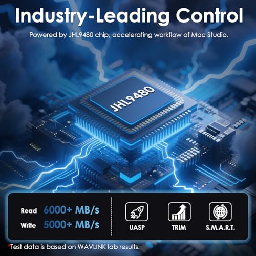 WAVLINK 80Gbps M.2 NVMe SSD Enclosure, Compatible Thunderbolt 5 & USB4 V2 - image 3
