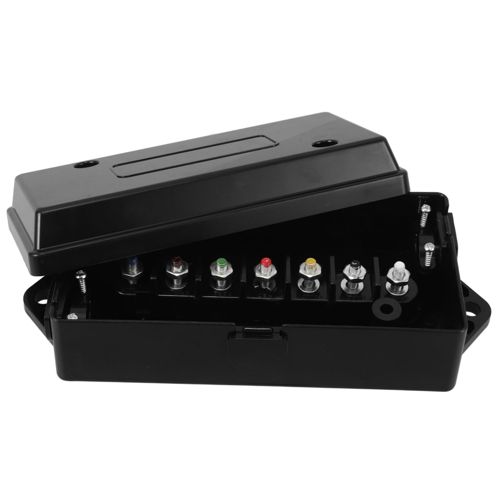 PartyKindom 7-Way Trailer Line Connector for Electric Box Trailer Wire Connector Kit Weatherproof Wiring Harness Box Wheel Chocks