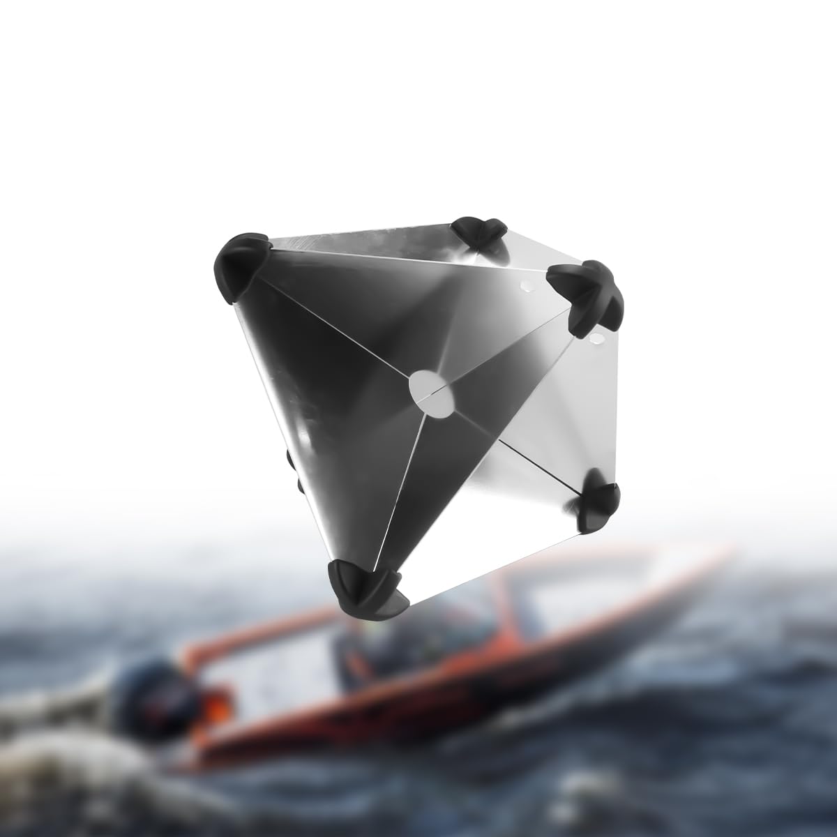 Marine Oktaeder-Radarreflektor 12x12 Zoll für Segelboote Motorboote Oktaeder-Radarreflektor aus Aluminium für verbesserte Sichtbarkeit