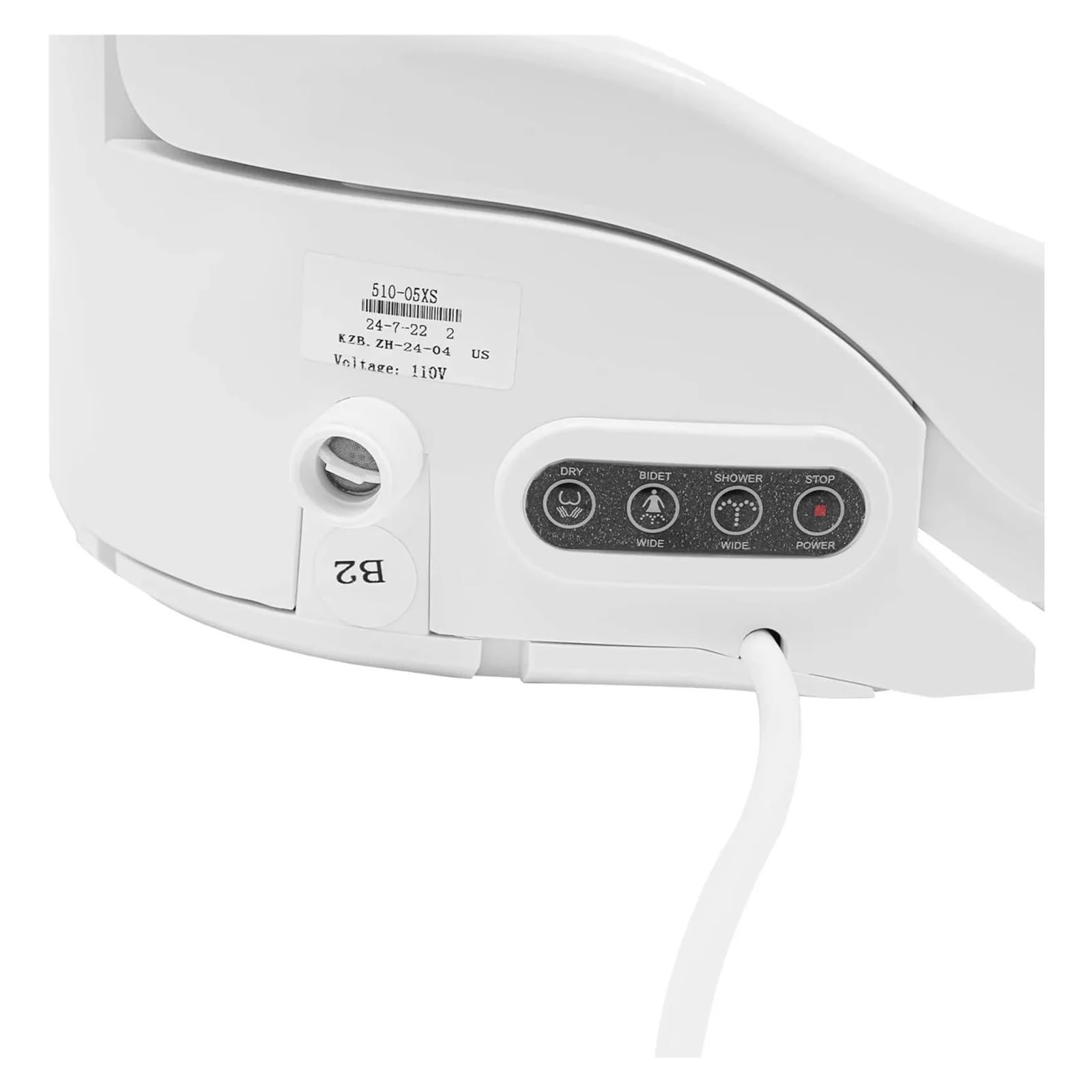 Toilettensitz, Intelligenter Toilettendeckel, Bidet-WC-Sitze, Beheizte Toilettensitze, Einstellbare Temperatur, Dusch-WC Robust Und Bequem