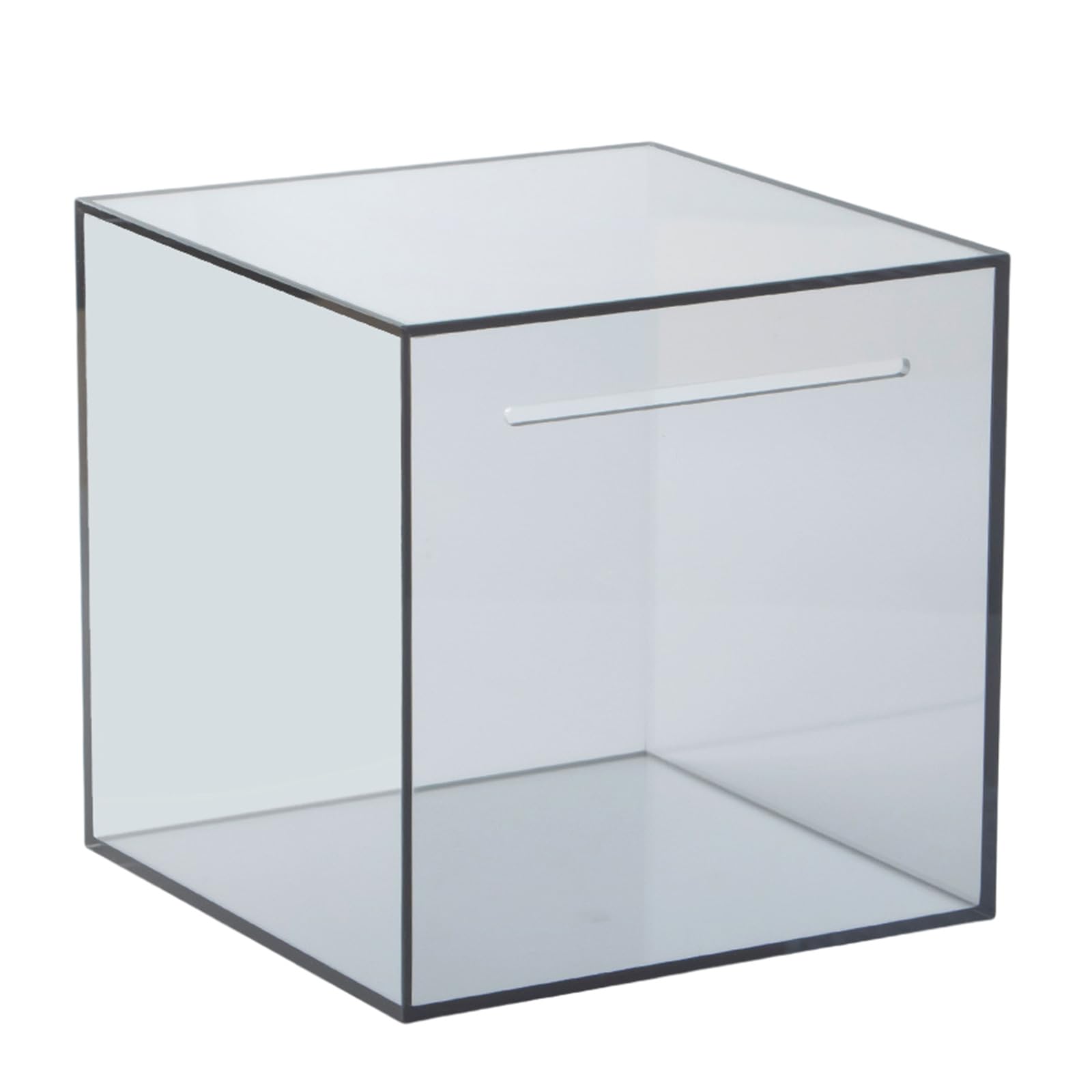 Carotoe Tea Color Child Friendly Acrylic Money Keeper Single Entry Coin Slots Shatters Resistant Transparents Saving Display Single Way Coin Slots