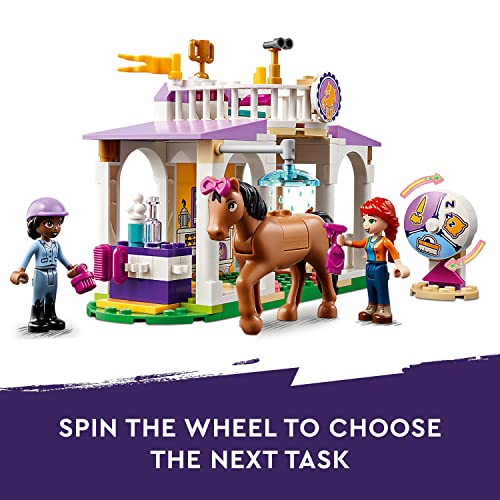 LEGO Friends Horse Training Pony Stable Set including 2 Toy Horses, Aliya and Mia Mini-Doll Figures - Image 4