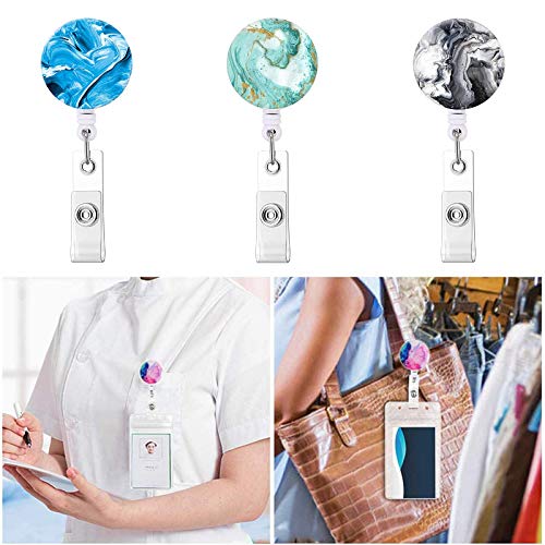 Porta-crachá menolana com bobinas de crachá retrátil para crachá de identificação de plástico transp