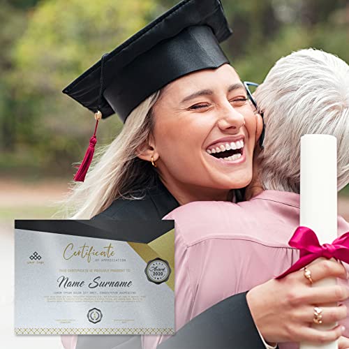 Vabean 200 Sheets Silver Shimmer Card Stock 8.5 X 11 Inch Glitter Metallic Paper 250Gsm Double Sided Grey Metallic Card Stock Printer Paper For Weddings Certificates Birthday Invitations Crafts Diy #TOP5