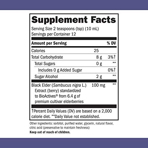 Nature's Way Sambucus Sugar-Free Elderberry Syrup, 4 Oz (Packaging May Vary) #TOP4