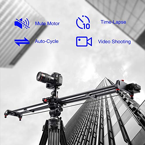 GVM Great Video Maker Camera Motorized Slider,48"/120CM,Automatic Round Trip,Time Lapse,Panoramic Shooting,Video Capture,Slider Smooth and Stable,with Battery