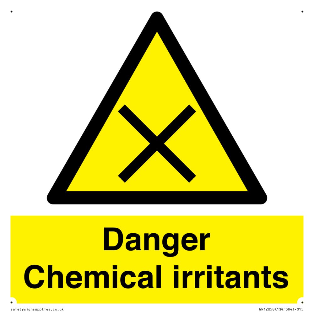 Danger Chemical irritants Sign - 150x150mm - S15