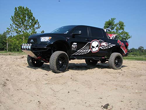 RealTruck Nerf Steps for Toyota Tundra | Wheel-to-Wheel, Heavy Duty Steel, Gloss Back | T0786CC | Fits 2007-2021 Toyota Tundra CrewMax 5.6' Short Bed, SRW Gas.