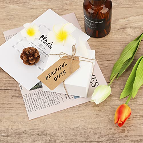 Kraft Paper Tags, 2'' X 4'' Paper Gift Tags With Twine For Arts And Crafts, Wedding Christmas Thanksgiving And Holiday-100Pcs (Brown) #TOP5