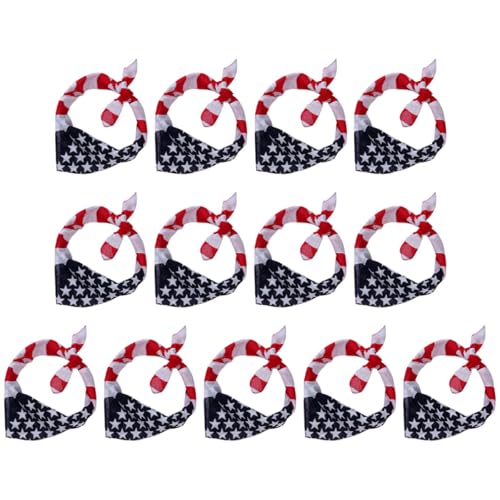 WEKADRIN Bandeau Drapeau Américain 13 Pièces en Polyester, Accessoire Cheveux Hip-hop Unisexe, Foulard Créatif Mode pour Coiffure Streetwear, pour Coiffure...