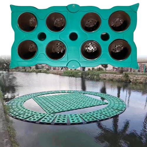 Floating Planter Basket for Pond Large Island Aquatic Plants Enhances Koi and Fish Pond，Large Floating Pond Baskets for Plants, Outdoor Floating Pond Planter Decor, Plant Island for Fish Pon