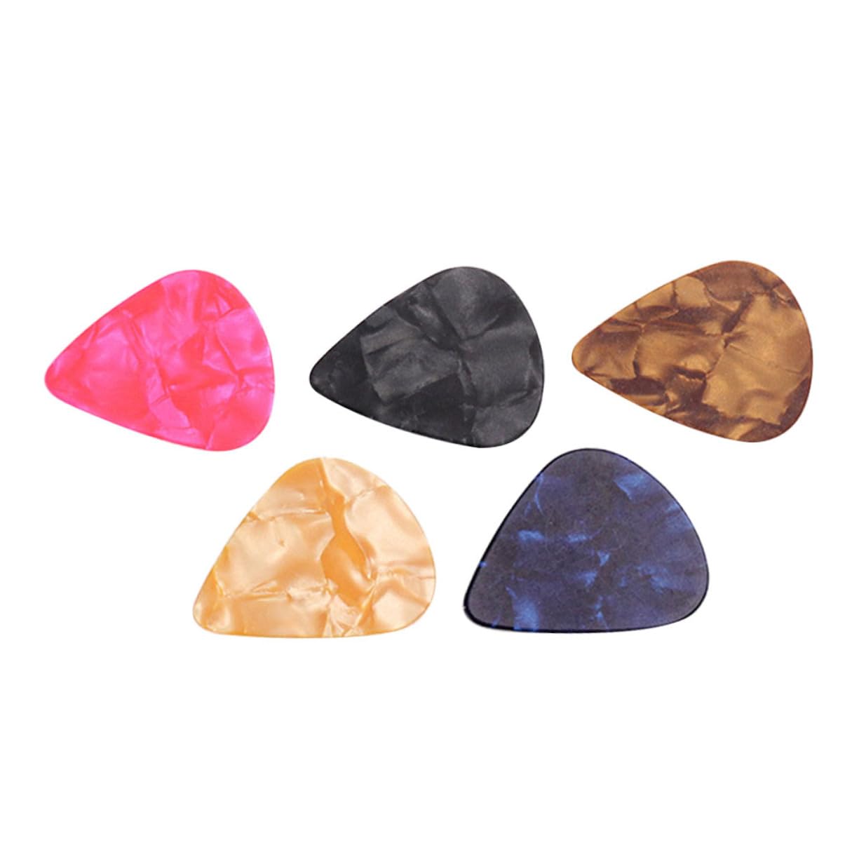 5Pcs Assorted Color Guitar Picks, Lightweight Plastic Plectrums for Acoustic Electric, Bass & Ukulele