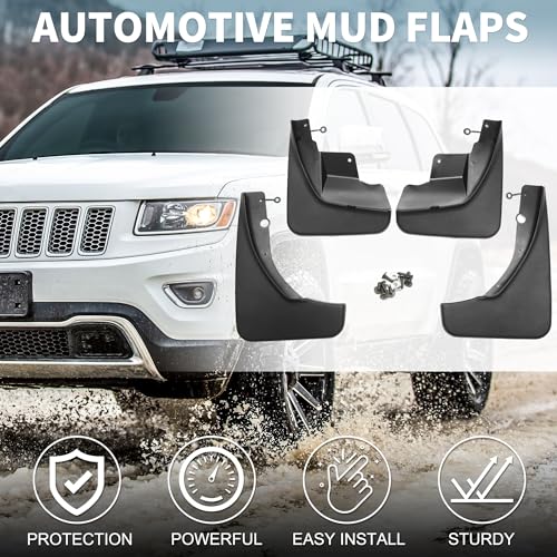 Image of Mud Flap Splash Guard for Jeep Grand Cherokee 2011-2022 Durable | Front & Rear Side Mudflaps with Mount Accessor 1 Set