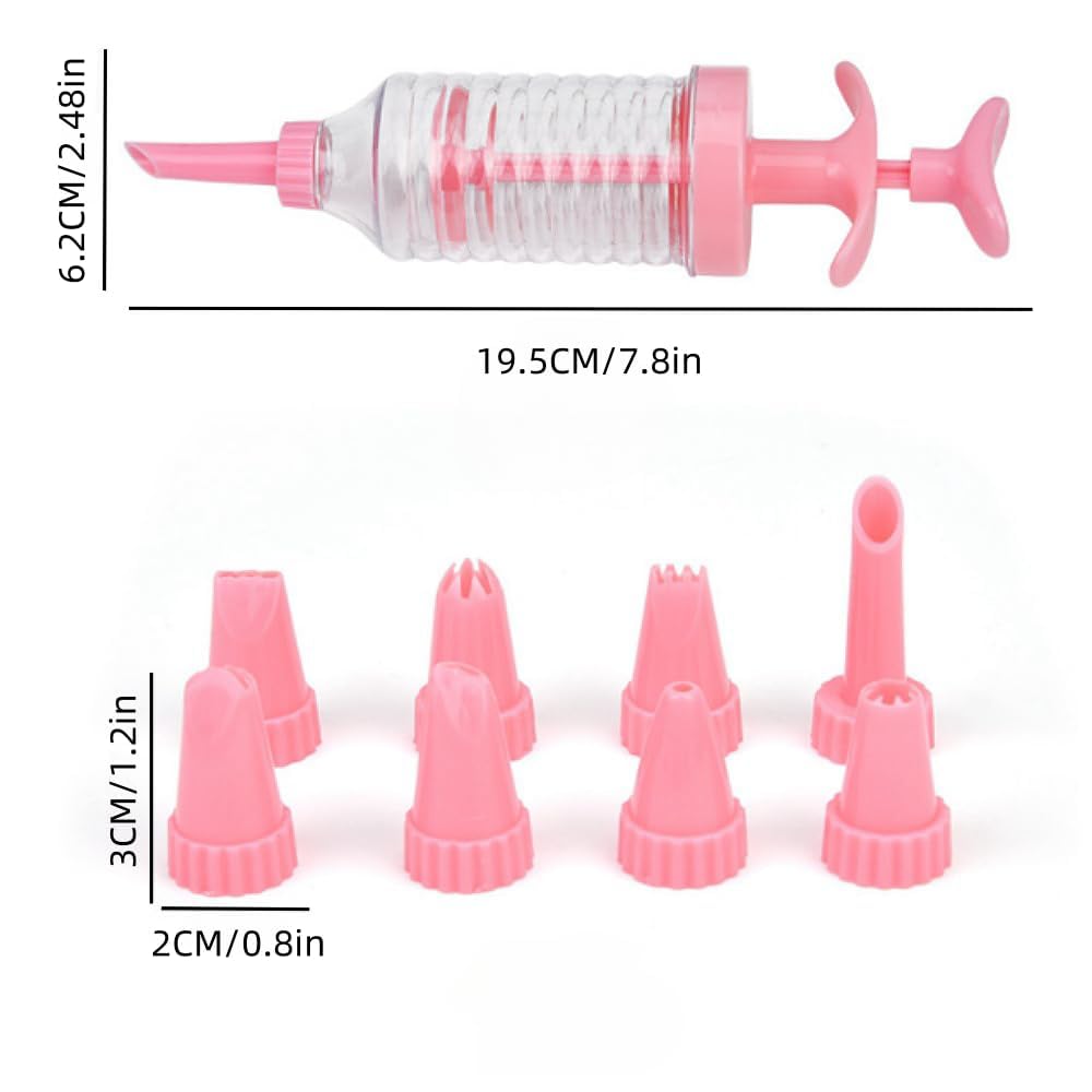 Cake Decorating Gun, Cupcake Icing Piping Kit, Cupcake Injector/Decorating Icing Set, Cake Decorating Kit with 8 Piping Tips