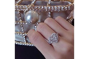 Bicheng Fashion Jewelry 925 Sterling Silver Diamond Heart Shape Ring for Engagement