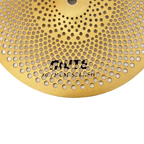 Mosico Mute Cymbal Low Volume Cymbal Golden Splash Crash Mute Cymbal For Practice (10"Sp) #TOP4