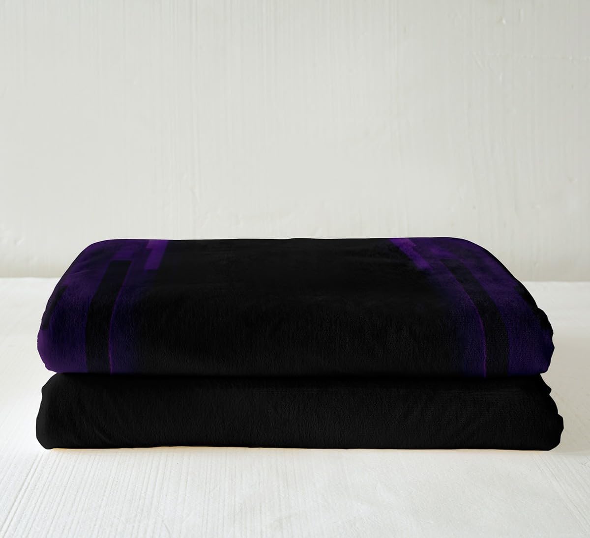 Purple Ombre Sherpa Blanket Kids Ombre Fleece Throw Blanket Abstract Art Design Fuzzy Blanket for Sofa Bed Couch for Room Decor Modern,Twin 60x80 Inches