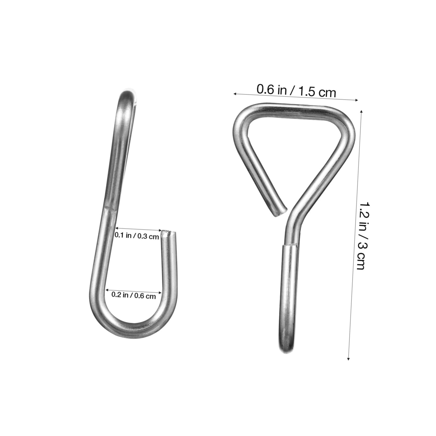 STOBAZA 100pcs Heavy Duty s Hooks Car Seat Hooks Metal for Car Camping Heavy Cargo Strap