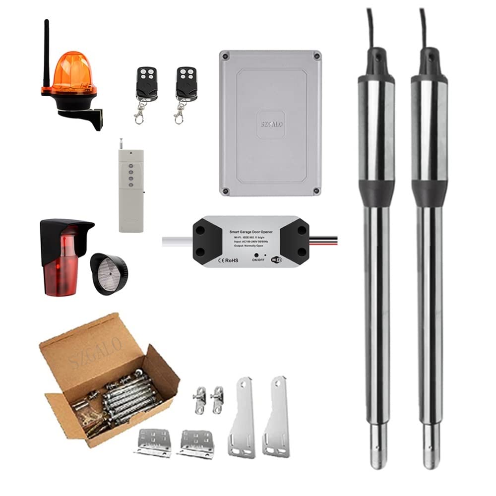 Apri della Porta del Garage, Tuya WIFI Apri Cancello Automatico Casa Fattoria Villa Cancello Battente for Lungo O 600LB Più Facile Apri Cancello Attuatore Lineare Più Vicino for Vialetto(TUYA KIT D)