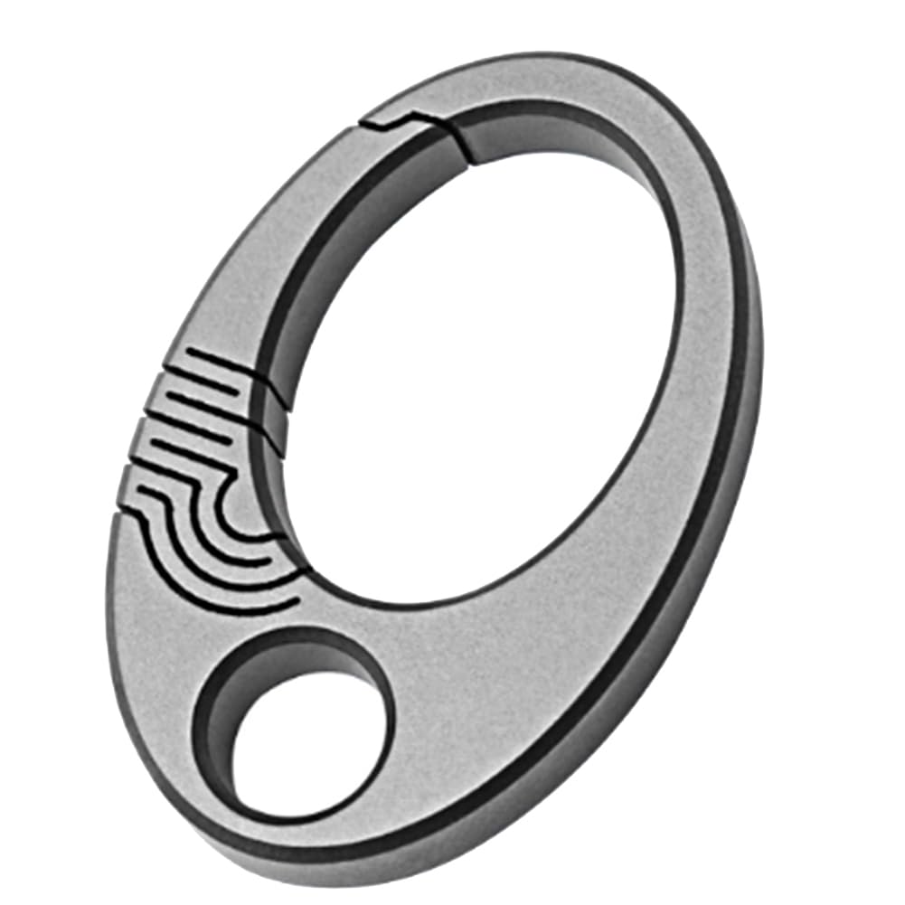 CTRLZS Mini Titanium Alloy Buckle Small Oval Keychain Outdoor Tool