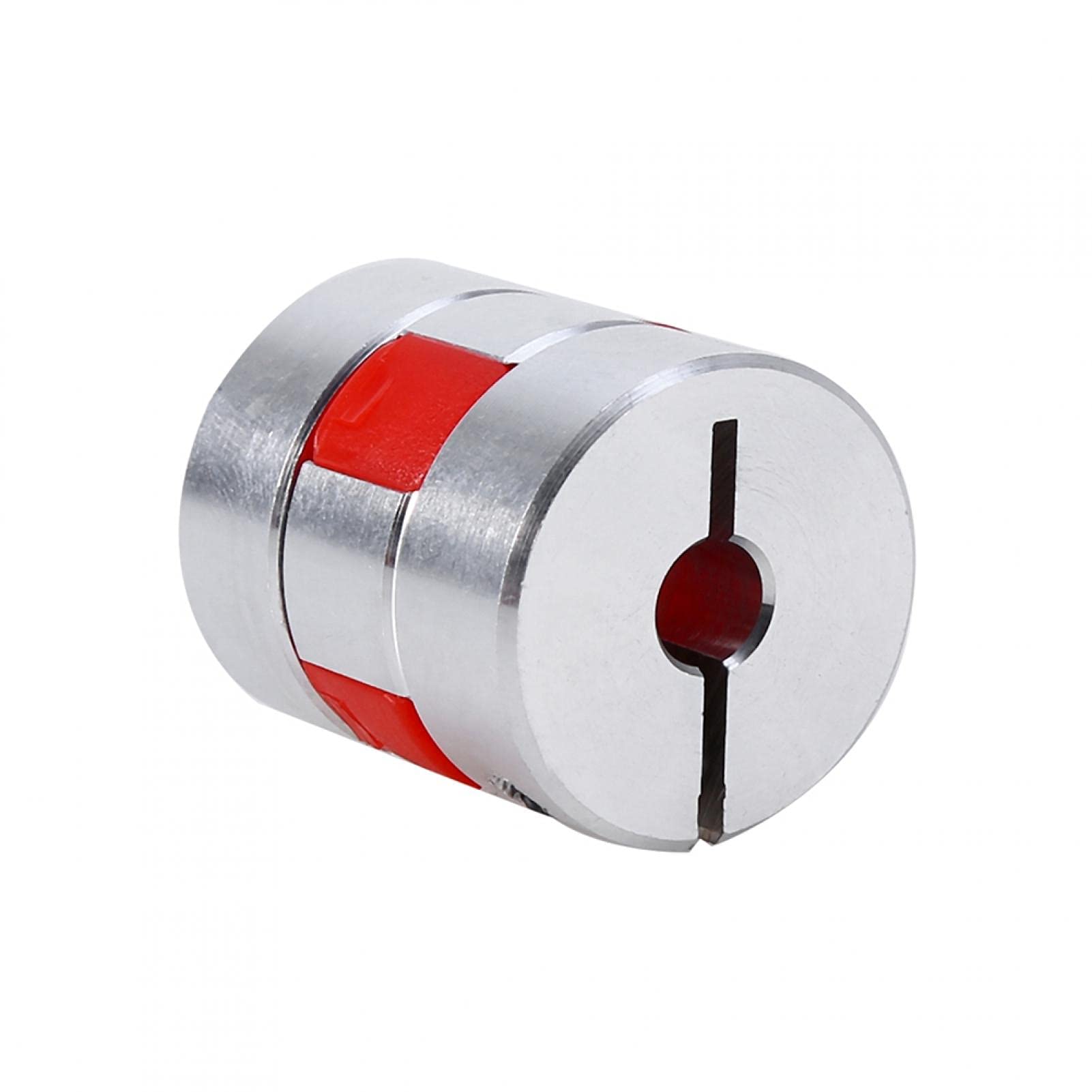 Accoppiamento Albero Motore, Morsetto Flessibile Prugna a Forma di Accoppiamento Elastico Accoppiatore 6.35 × 10mm, Albero di Accoppiamento in Alluminio Collegare per Motore Passo