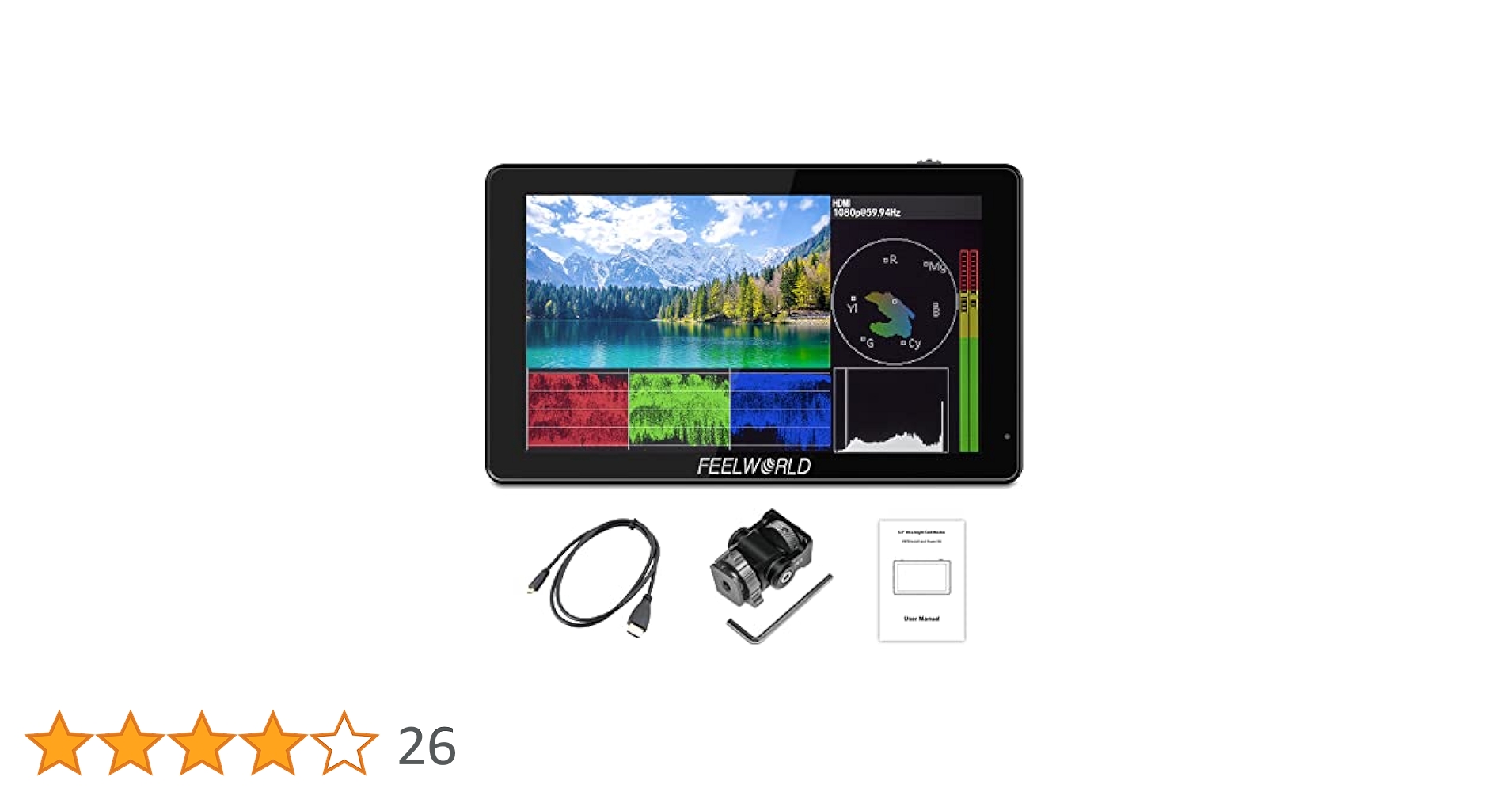 Amazon | FEELWORLD LUT5 5.5インチ超高輝度 3000nitタッチ