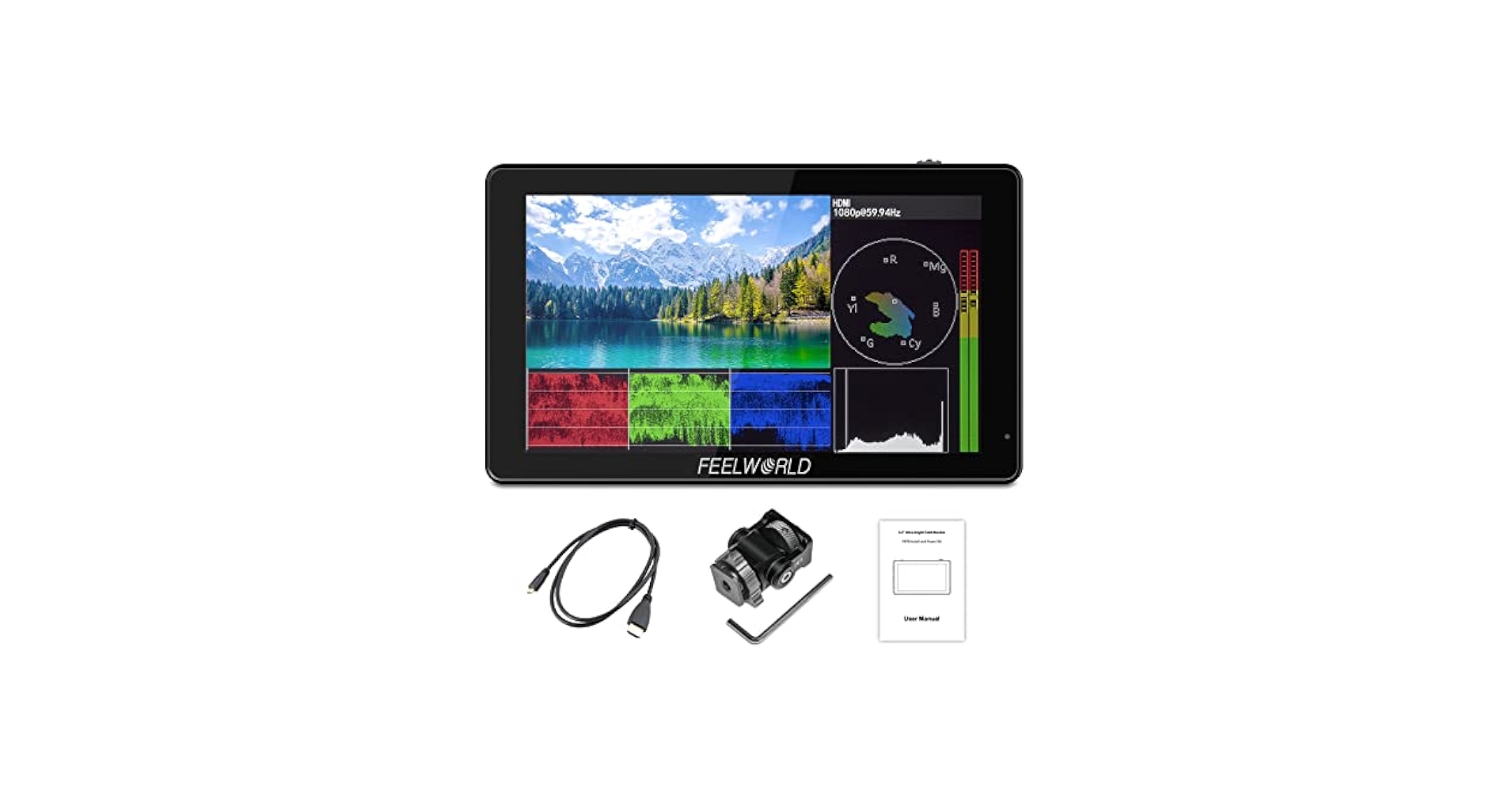 【美品】FEELWORLD LUT5 5.5インチ FEELWORLD LUT5 5.5 Inch 3000nit Touchscreen DSLR Camera