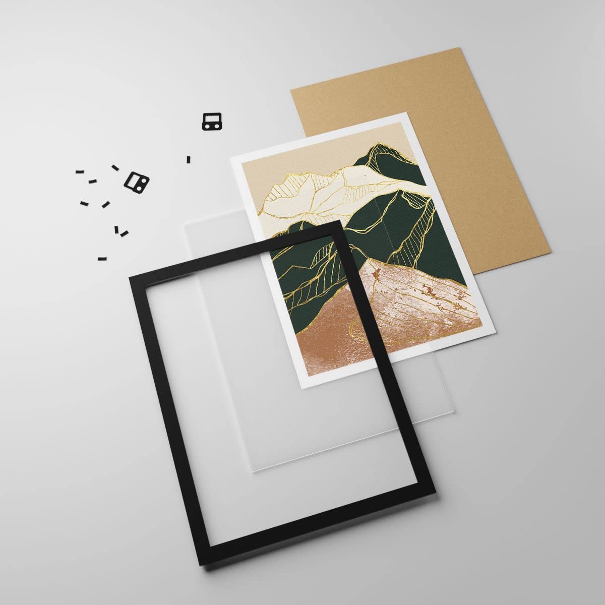 ARTTOR Poster Cadre Noir 40x50 cm Affiche Abstrait Paysages - 5173 - P2B