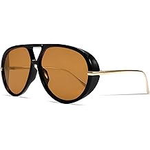 Retro Gold Aviator Sunglasses for Women Men, 2026 Metal Oversized 70s Aviators Black Sun Glasses
