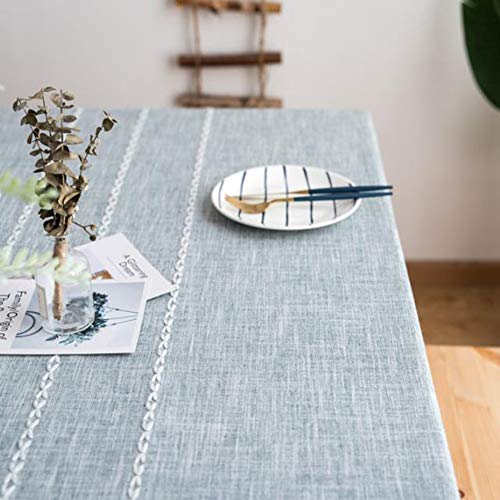 Nappe lin et coton lavable pour décoration table de salle à manger et pique-nique