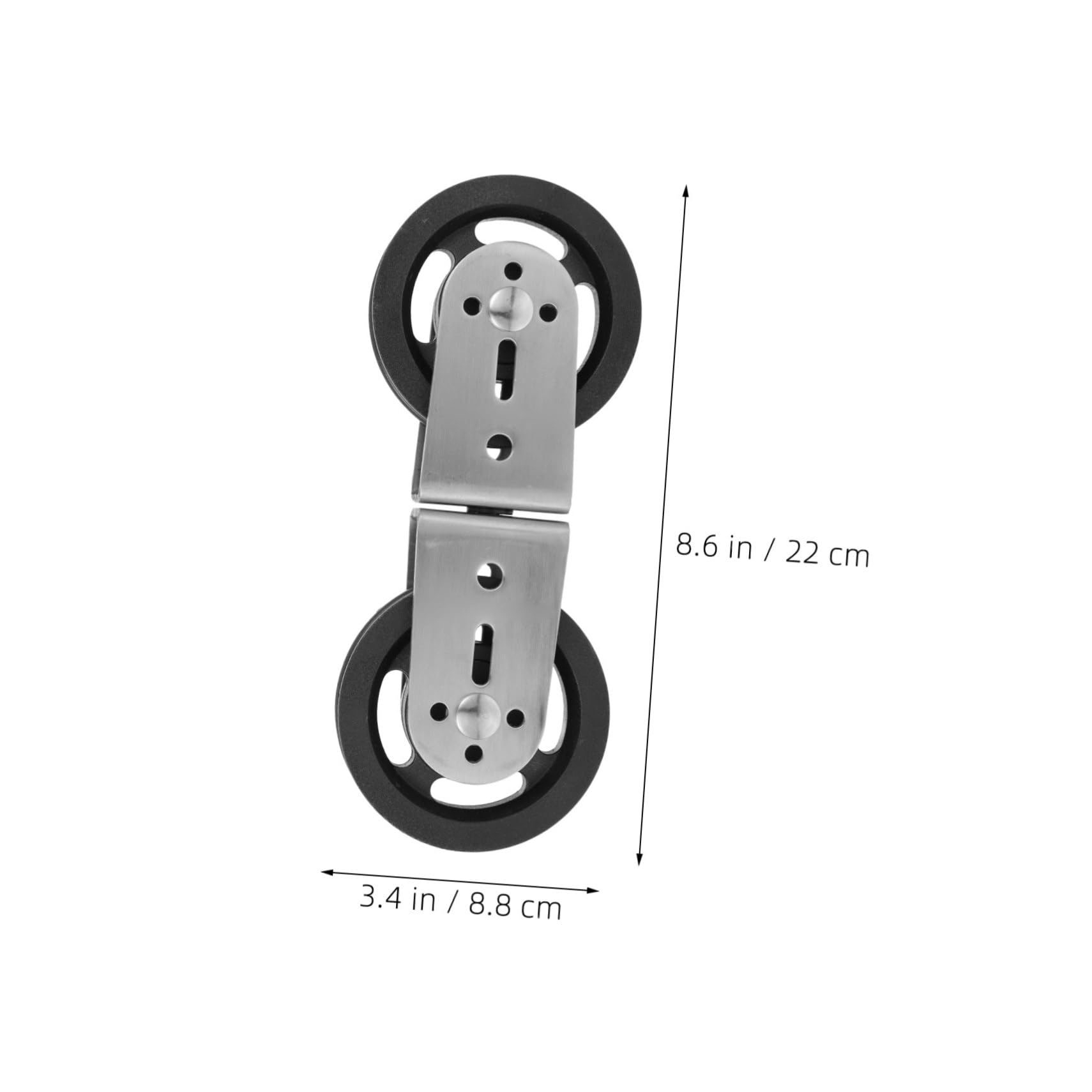 Polea Doble en Forma de 8 para Gimnasio, 2 Piezas, Acero Inoxidable