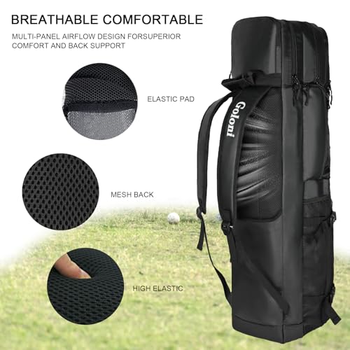 Goloni 4 Stick Field Hockey Bag,Backpack with Independent Shoe Pouch & Multiple Pockets, Fits All Field Hockey Gear