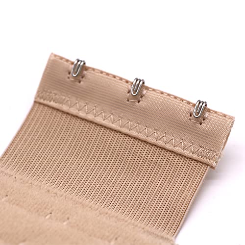 Maehsab 32 Pcs Bra Extenders, Women Ladies Soft Comfortable Stretchy Back Bra Band Extension 2 Hooks / 3 Hooks, Lingeries Bra Strap Extender (Black,Khaki) #TOP4