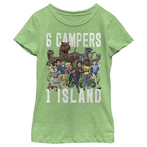 Jurassic World Camp Cretaceous Six Campers Girl's Heather Crew Tee