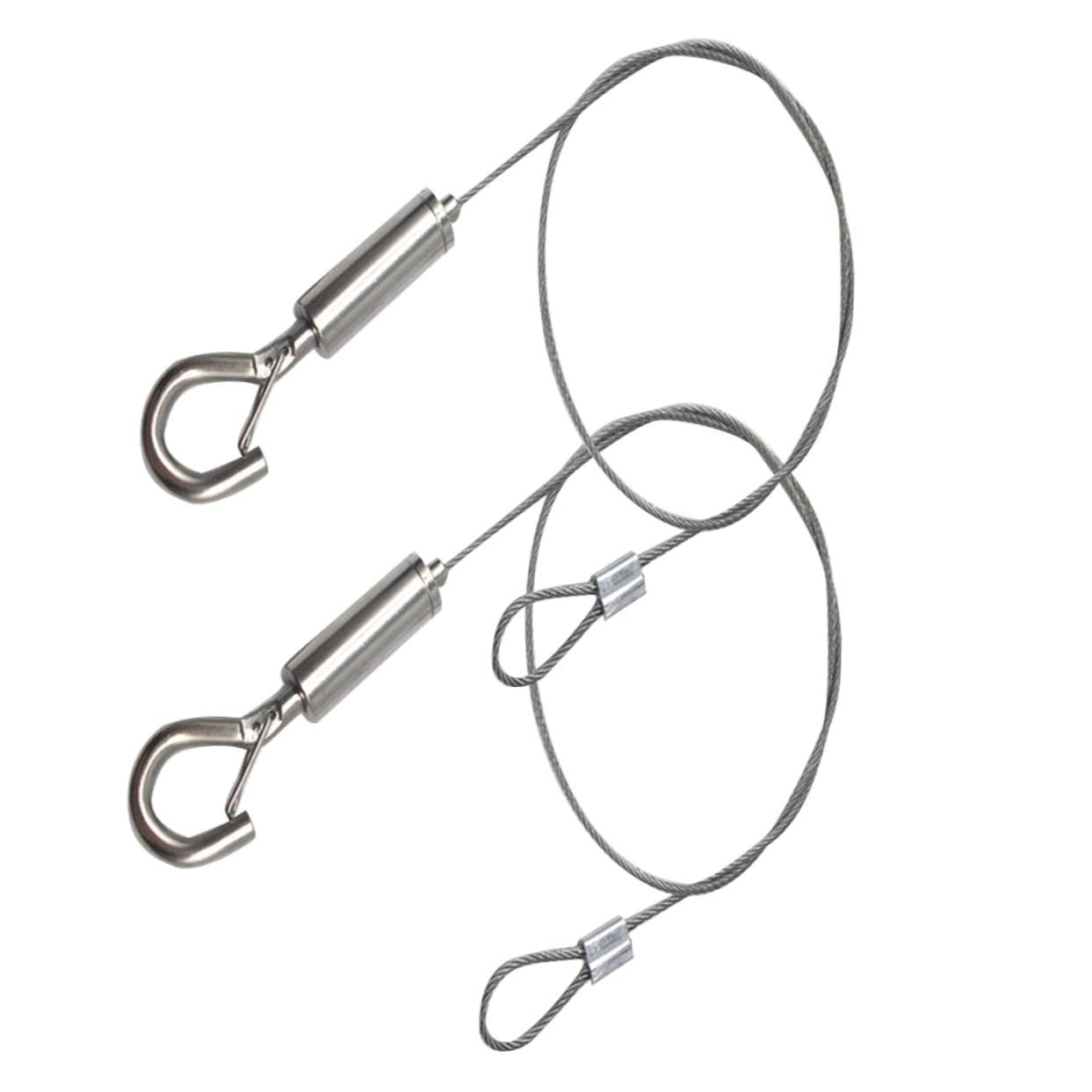 Mipcase 2pcs Suspension Cable Sign Hanging Wire Cable Hanging Wire Grow Light Chain Hanging Cable Silver