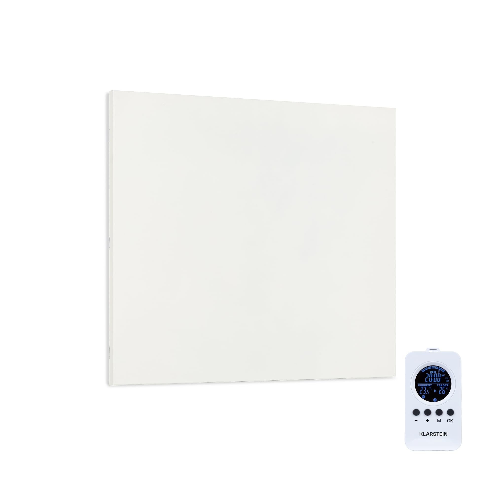 Klarstein Radiador Infrarrojos Pared Potencia, 300W, Placa Calor Bajo Consumo, Panel Radiante Bajo Consumo, Panel Infrarrojos Calefaccion, Calefactores Infrarojos Radiante Pared