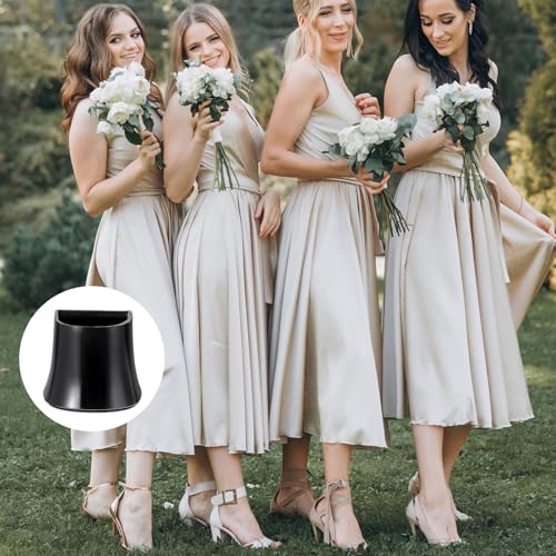 Image of cobee 8 Pairs High Heel Protectors, 4 Sizes Heel Caps for High Heels, Heel Repair Cover Heel Stoppers Perfect for Grass Wedding Gravel Wetlands Outdoor Events(Black)
