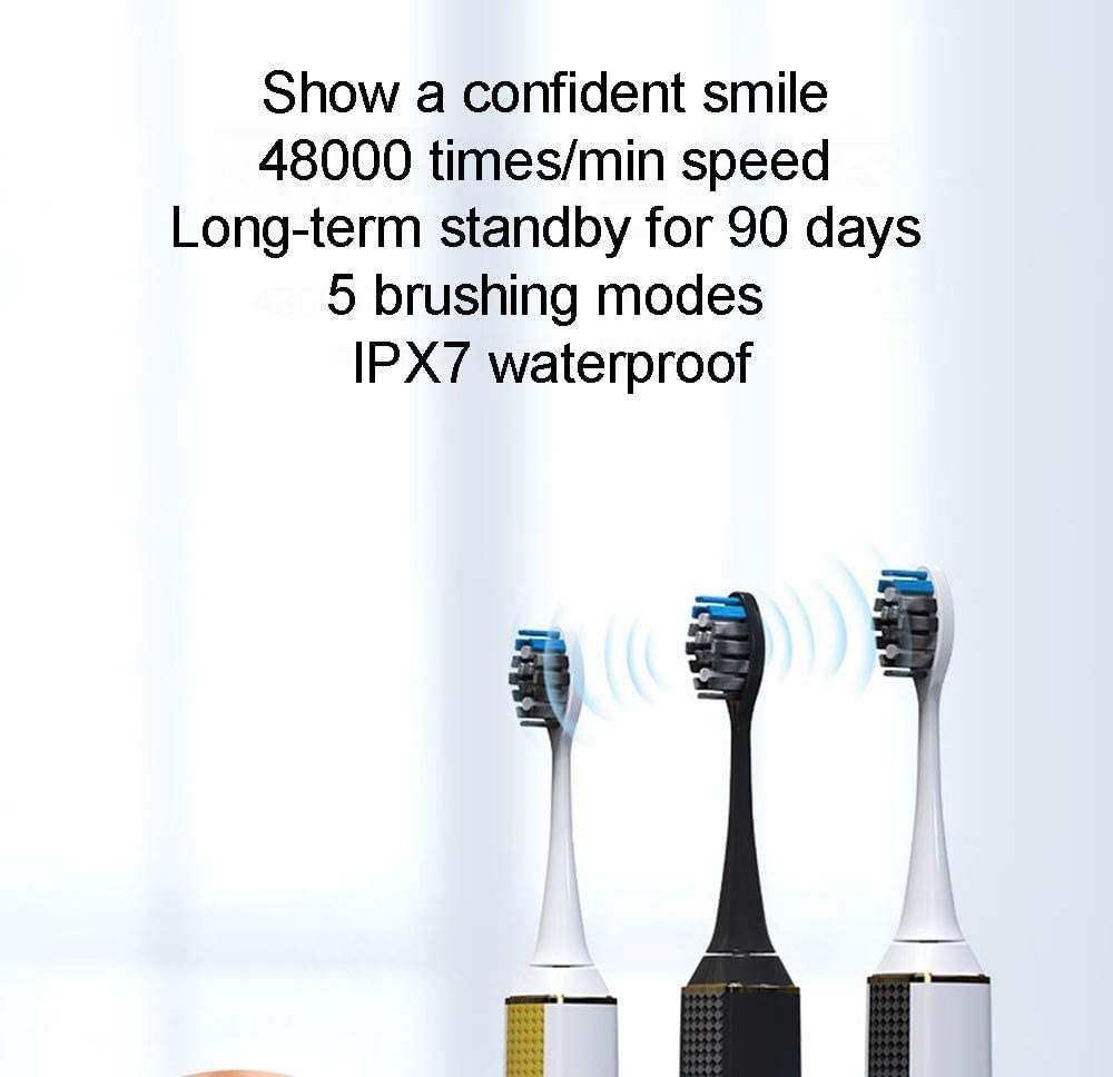 Spazzolini elettrici spazzolini da Denti con 5 modalità 4 Ore di Carica Supporto 30 Giorni utilizzano Impermeabili IPX7 Spazzolino spazzolino da Denti for Adulti USB Ricaricabile