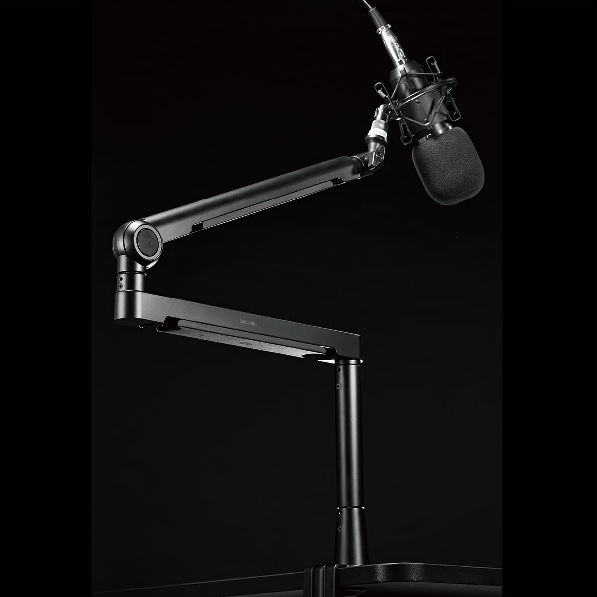 LogiLink AA0172 - Brazo de micrófono profesional con una longitud de brazo de 719 mm, 2 kg máximo, material: aluminio